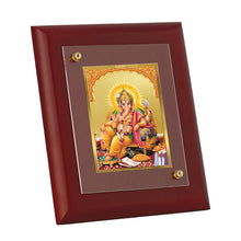 Load image into Gallery viewer, DIVINITI 24K Gold Plated Foil Lord Ganesha Wall Photo Frame, Table Decor| Wooden Wall Photo Frame and Religious Photo Frame Idol For Pooja, Gifts Items MDF Size 2 (20x16 CM)
