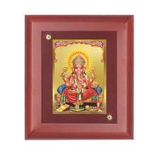 Load image into Gallery viewer, DIVINITI 24K Gold Plated Foil Ganesha Wall Photo Frame, Table Decor| Wooden Wall Photo Frame and Religious Photo Frame Idol For Pooja, Gifts Items MDF Size 2 (20x16 CM)
