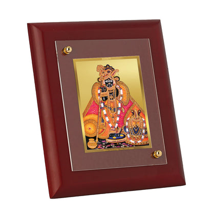 Diviniti 24K Gold Plated Bankey Bihari Photo Frame Home & Office Decor, Tabletop, Puja Room, Workshop, Gift Items | MDFS2 (20x16 CM)