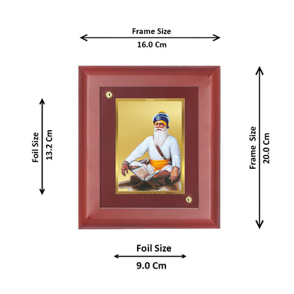 Diviniti 24K Gold Plated Baba Deep Singh Photo Frame Home & Office Decor, Tabletop, Puja Room, Workshop, Gift Items | MDFS2 (20x16 CM)