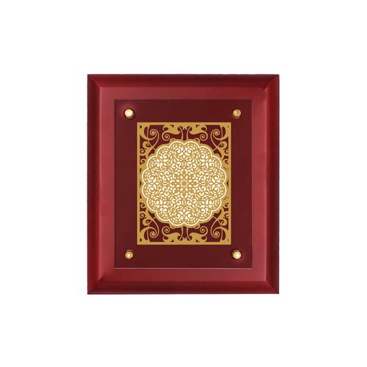 DIVINITI 24K Gold Plated Floral-3 Wall Hanging For Home Photo Frame For Wall Decoration Wall Hanging Photo Frame For Home Decor, Living Room, Hall, Guest Room MDF S2.5 (25.1X20.1 CM)