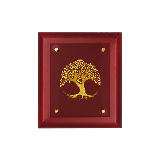 DIVINITI 24K Gold Plated Tree Of Life Wall Hanging For Home Photo Frame For Wall Decoration Wall Hanging Photo Frame For Home Decor, Living Room, Hall, Guest Room MDF S2.5 (25.1X20.1 CM)