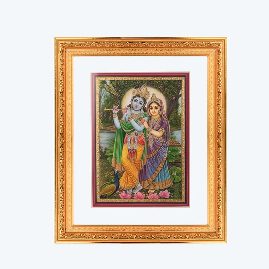 Handmade Radha With Krishna| Wall Decoration Painting with Divine Illustration| Stunning & Durable Wall Art| A Perfect Gift Option For Special Occasions|