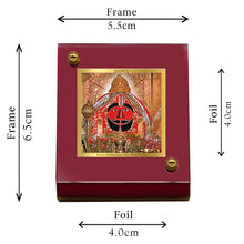 Load image into Gallery viewer, Diviniti 24K Gold Plated Salasar Balaji Frame For Car Dashboard, Home Decor, Table and Puja (6.5 x 5.5 CM)
