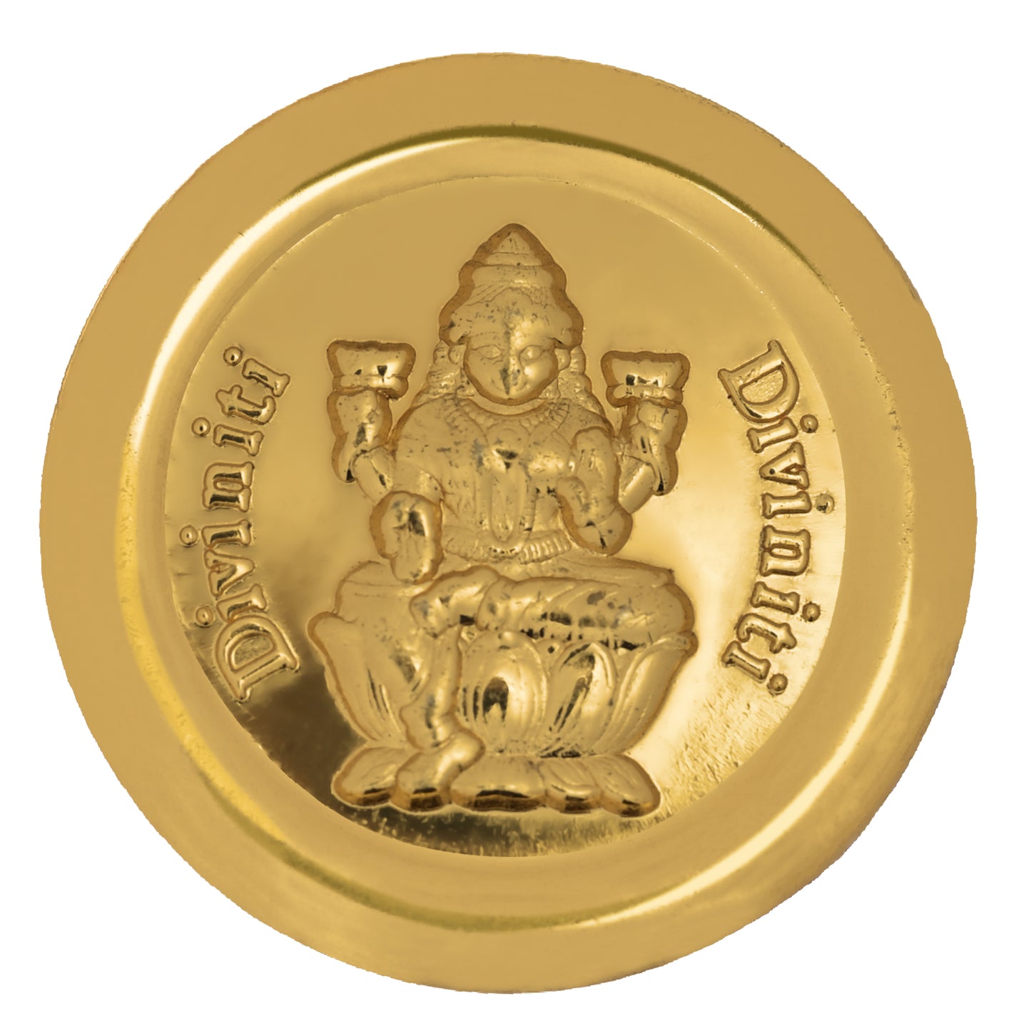 Diviniti 24K Gold Plated Laxmi & Ganesha Coin (18mm)