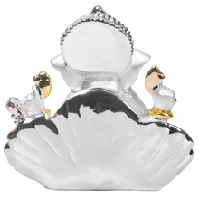 Load image into Gallery viewer, Diviniti Lord Ganesha Idol for Home Decor| 999 Silver Plated Sculpture of Ganesha in Seep| Idol for Home, Office, Temple &amp; Table Decoration| Religious Idol For Prayer, Gift
