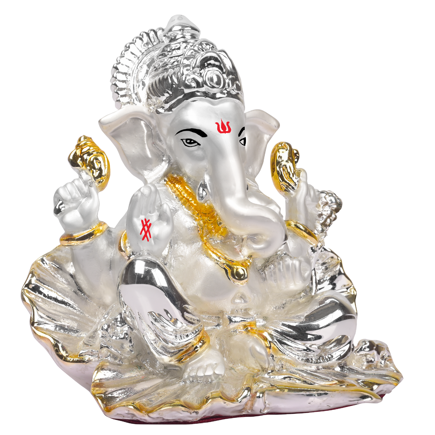 Diviniti Lord Ganesha Idol for Home Decor| 999 Silver Plated Sculpture of Ganesha in Seep| Idol for Home, Office, Temple & Table Decoration| Religious Idol For Prayer, Gift