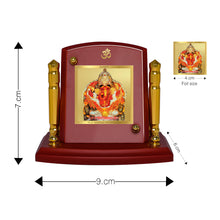 Load image into Gallery viewer, Diviniti 24K Gold Plated Siddhivinayak Ji Frame For Car Dashboard, Home Decor, Tabletop, Puja and Gift (MDF 1B P+)(7x9 CM)
