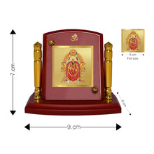 Load image into Gallery viewer, Diviniti 24K Gold Plated Padmavathi Frame For Car Dashboard Showpiece, Home Decor, Table (7 x 9 CM)
