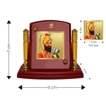 Load image into Gallery viewer, Diviniti 24K Gold Plated Guru Gobind Singh For Car Dashboard, Home Decor &amp; Table (7 x 9 CM)
