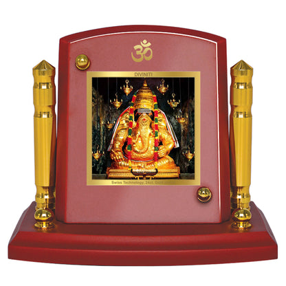 Diviniti 24K Gold Plated Ayyappan Ji Photo Frame for Car Dashboard, Home Decor, Tabletop, Puja Room, Showpiece and Gift  MDF1BP+ (6.5x5.5 CM)