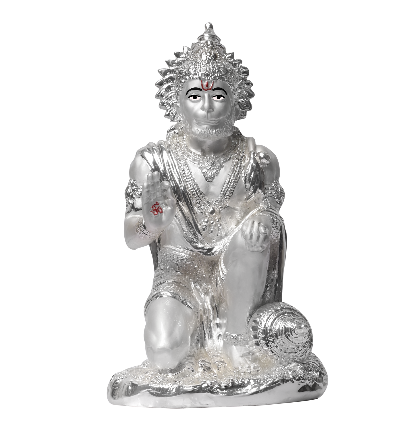 Diviniti Hanuman Idol for Home Decor| 999 Silver Plated Sculpture of Hanuman| Idol for Home, Office, Temple and Table Decoration| Religious Idol For Pooja, Gift